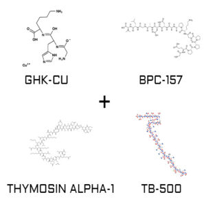 GLOW PLUS GHK-CU/BPC-157/THYMOSIN ALPHA-1/TB-500 BLEND PEPTIDE (50MG/5MG/3MG/2MG) 60MG VIAL