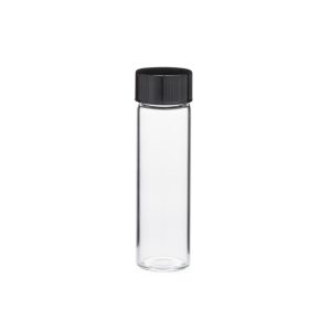 4 Dram (14.8mL) Clear Glass Screw Top Vial (Black Cap)